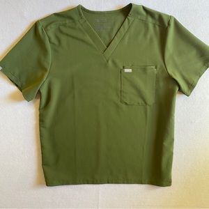 Figs Leon Three-Pocket Scrub Top Men's XL Moss Green